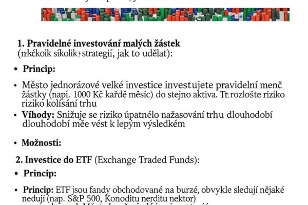 Návod: jak investovat malé částky chytře