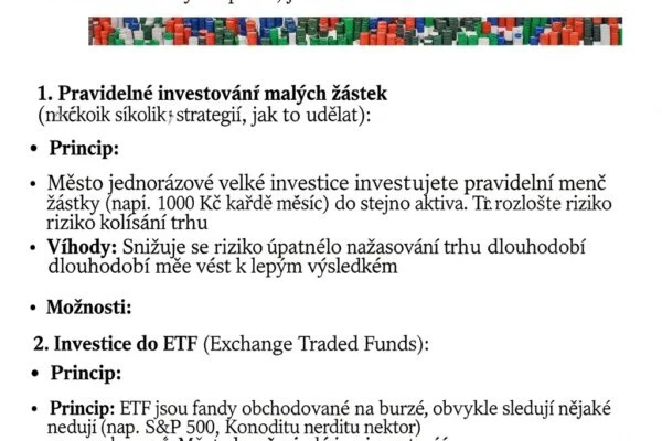 Návod: jak investovat malé částky chytře